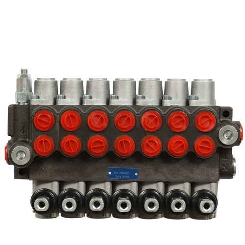 Solid Spare 7 Spool Hydraulic Directional Control Valve 13gpm P40 Double Acting Cylinder