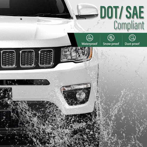 Solid Spare Fit For 2018-2021 Jeep Compass Front Bumper Parking Light Left Driver Side