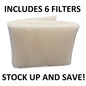 Solid Spare Humidifier Filter for Essick Air MoistAir EF1, EF21 (6 Pack)