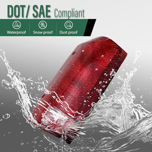 Solid Spare Fit For 90-96 Ford F150 F-250 F-350 Bronco Rear Tail Lights Brake Lamps Assembly