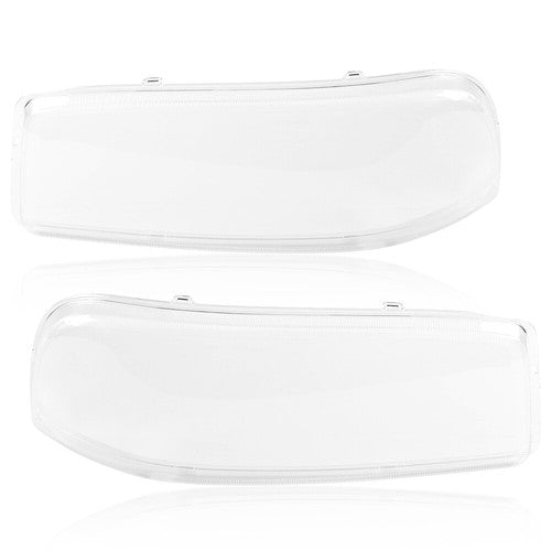 Solid Spare Fit For 99-07 GMC Sierra/Yukon Left+Right Headlight Replacement Lens Clear