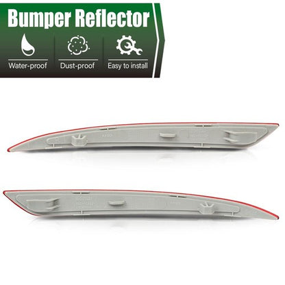Solid Spare Rear Bumper Reflector Light Left+Right Side Red Fit For 2013-2018 Ford Fusion
