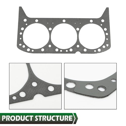 Solid Spare Fit For 96-06 Chevrolet GMC V6 Savana 4.3L Vortec OHV Head Gasket Set Bolts