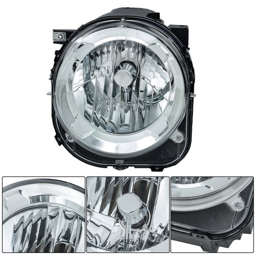 Solid Spare For Jeep Renegade 2015-2017 18 Halogen Headlight Driver Left Side Clear Headlamp