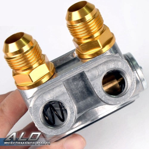 Solid Spare Fit For Oil Filter Cooler Sandwich Plate Adapter AN10 + 80 Deg 176 F Thermostat