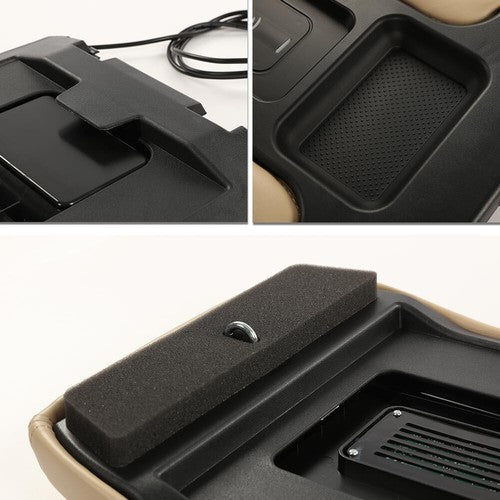 Solid Spare Fit For 2001-2007 Silverado Wireless Charging Armrest Center Console Lid Beige