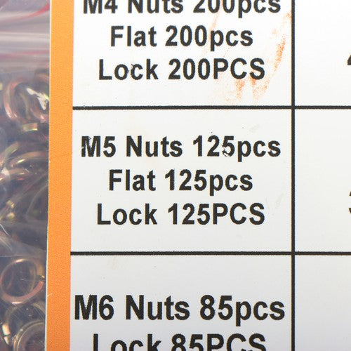 Solid Spare 1640Pack M4 M5 M6 Stainless Steel Nuts Flat and Bolts & Lock Washers Sorting Kit