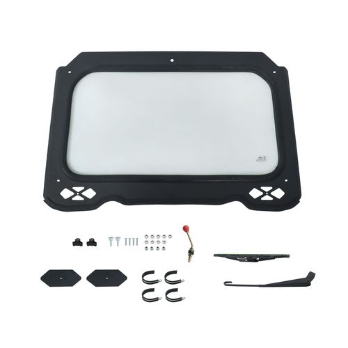 Solid Spare For Polaris RZR 900 1000 Turbo 2014-2018 Full Glass Windshield W/Wiper Front