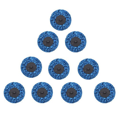 Solid Spare 3" Blue Quick Change Easy Strip & Clean Discs For Paint Rust 10 Pack