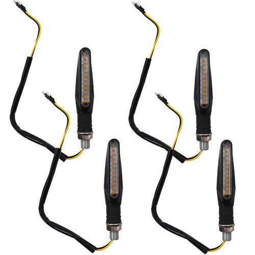 Solid Spare 4Pcs Universal Motorcycle 12 LED Turn Signal Light Indicator Blinker Lamp Amber