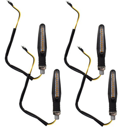 Solid Spare 4Pcs Universal Motorcycle 12 LED Turn Signal Light Indicator Blinker Lamp Amber
