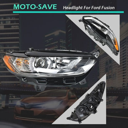 Solid Spare Fit For Ford Fusion 2013-2016 Halogen Headlight Headlamp Assembly Right Side RH