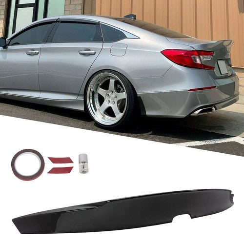 Solid Spare FOR 2018-2021 2022 HONDA ACCORD GlOSSY BLACK DUCK TAIL DUCKBILL TRUNK SPOILER