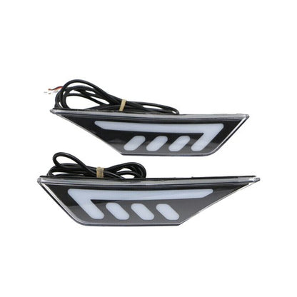 Black LED Front Bumper Side Marker Light Turn Signal For 2016-2021 Honda Civic