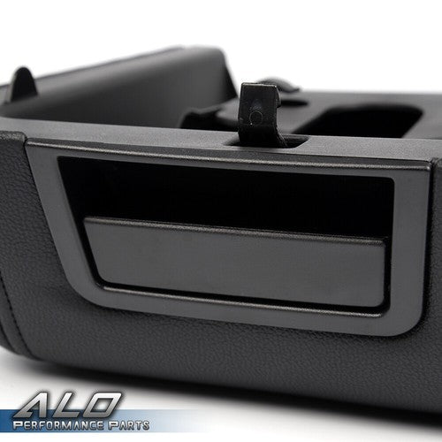 Solid Spare Center Console Arm Rest Lid Cover Pad Leather Fit For 2004-2008 Ford F-150 Black