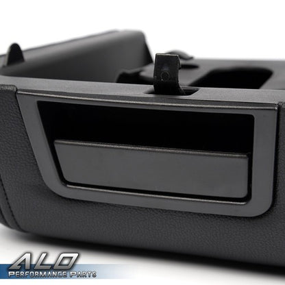 Solid Spare Center Console Arm Rest Lid Cover Pad Leather Fit For 2004-2008 Ford F-150 Black