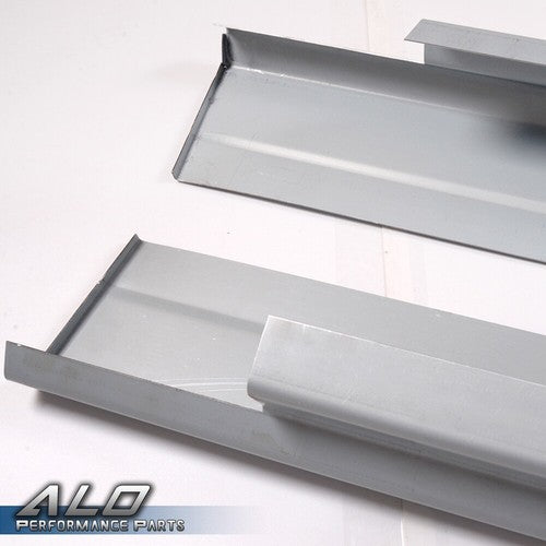 Solid Spare Fit For 01-07 Chevy Silverado GMC Sierra Crew Cab 4Dr Rocker Panels Black
