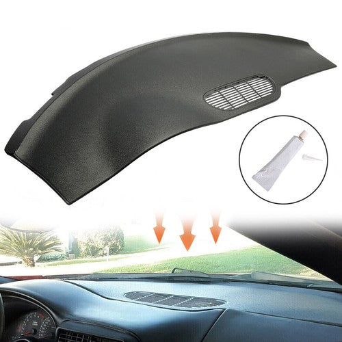 Solid Spare For 1997 1998 1999 2000 2001 2002 Firebird Camaro Molded Dash Cover Cap Skin BLK