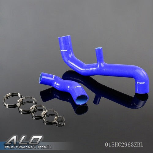Solid Spare Fit For 85-96 Renault 5 GT Turbo Blue 2Pcs Silicone Racing Intercooler Hoses