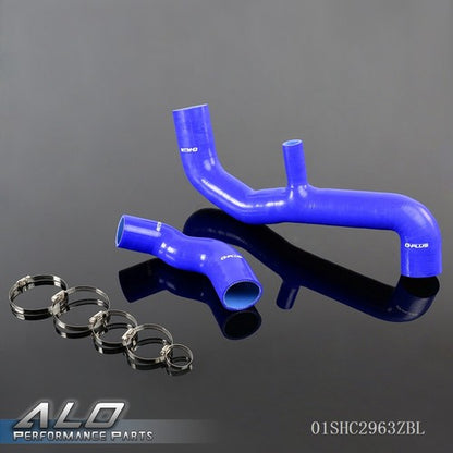 Solid Spare Fit For 85-96 Renault 5 GT Turbo Blue 2Pcs Silicone Racing Intercooler Hoses