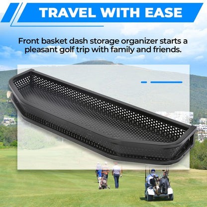 Solid Spare Heavy Duty Front Clay / Cargo Basket For EZGO TXT Golf Cart w/ Mounting Brackets