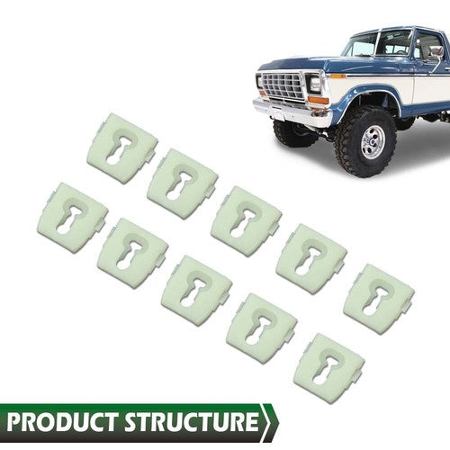 Solid Spare 10Pcs Fit For 1973-1979 Ford Pickup Truck Body Side Belt Molding Trim Clips