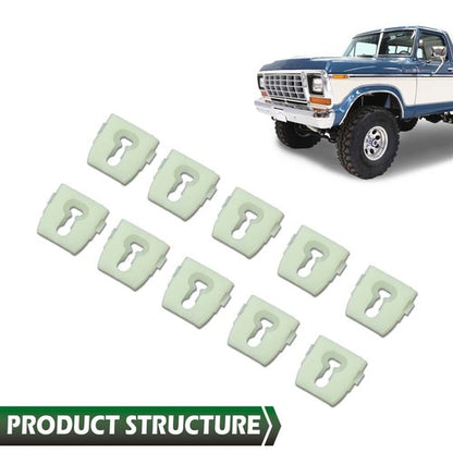Solid Spare 10Pcs Fit For 1973-1979 Ford Pickup Truck Body Side Belt Molding Trim Clips