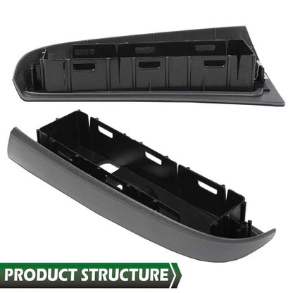 Solid Spare Fit For 03-2007 Chevy Silverado GMC Sierra Front Right Window Switch Bezel Gray