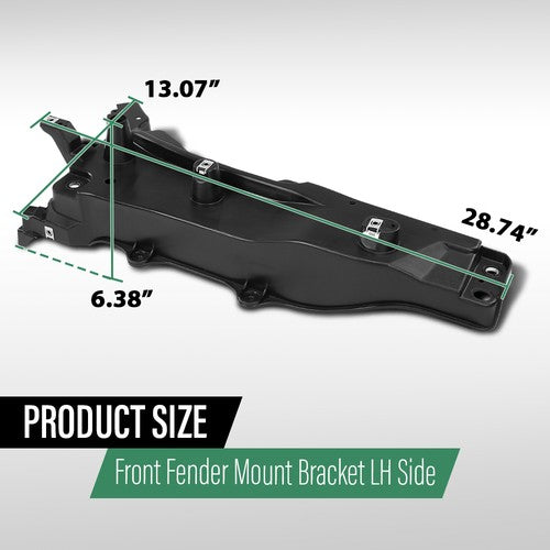 Solid Spare Fit For 2016-2024 Volvo XC90 Front Fender Mount Panel Bracket Left Side 31391777
