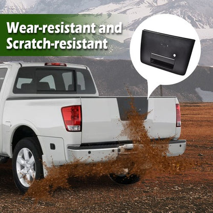 Solid Spare Tailgate Rear Handle Black Fit For 2004-2012 Nissan Titan W/ Emblem Provision