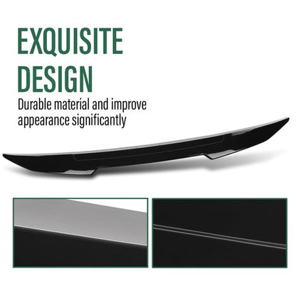 Solid Spare Fits 2021+ BMW G22 430i M440i & G82 M4 Glossy Black PSM Style Trunk Spoiler Wing