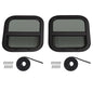 Solid Spare 2 Pack Black RV Replacement Windows 14" W x 16" H |Teardrop Style Vertical Slide