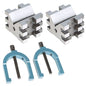 Solid Spare Multi-Use V-Block and Clamp Hardened Steel 2-3/8" x 2-3/4" x 2" Set