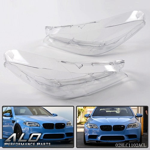 Solid Spare Fit For 11-16 BMW 5-Series F10 F18 528i 535i 550i Headlight Replacement Lens
