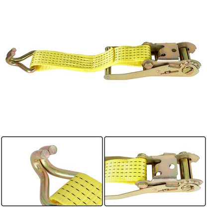 Solid Spare 2 In x 15 Ft Ratchet Straps With J Hook 5000 Lbs Heavy Duty Tie Downs 8 Pack