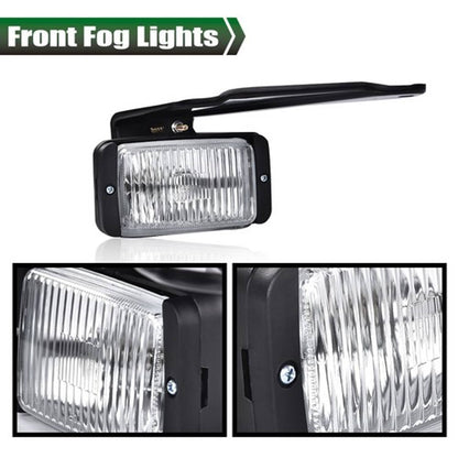 Solid Spare Fit For 1988-2000 Chevrolet C1500 C2500 C3500 Clear Fog Lights Lamps Left+Right