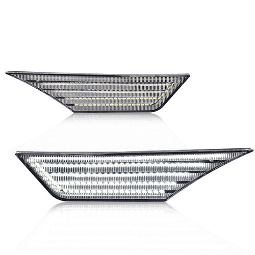 Solid Spare Fit For 16-20 Honda Civic White Bumper Reflector Side Marker Lights LED Lamp
