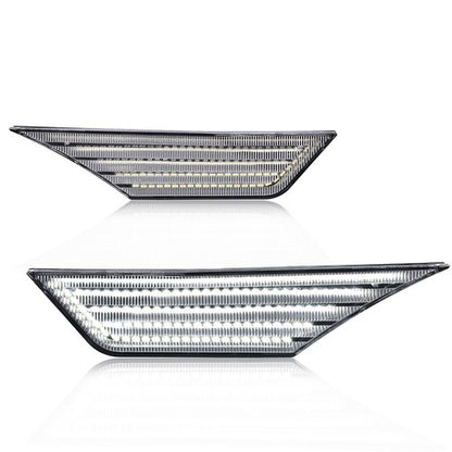 Solid Spare Fit For 16-20 Honda Civic White Bumper Reflector Side Marker Lights LED Lamp