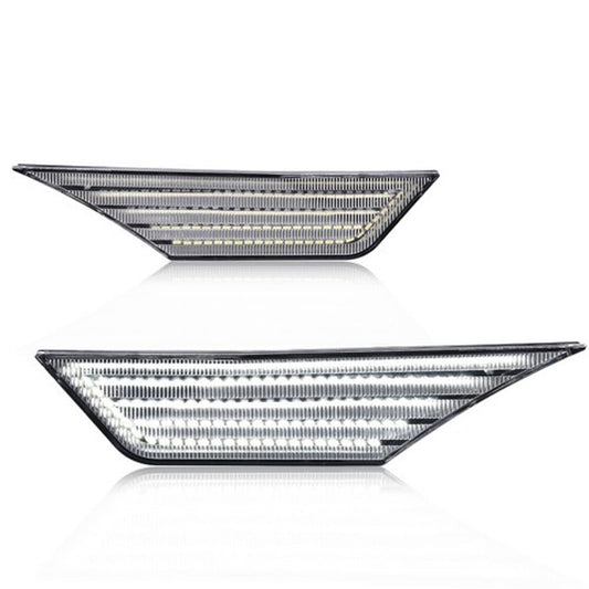 Solid Spare Fit For 16-20 Honda Civic White Bumper Reflector Side Marker Lights LED Lamp