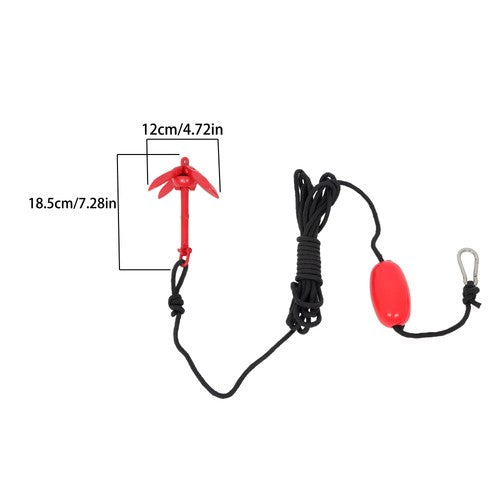 Solid Spare 2× Red New Marine Kayak Folding Anchor Kit 1.5Lb Fit For PWC Canoe Jet Ski