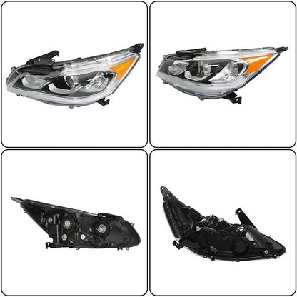 Solid Spare W/LED DRL RH+LH For Honda Accord EX/EX-L/Sport Sedan 2016-17 Headlights Assembly