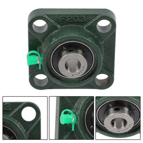 Solid Spare UCF201-8 1/2" Bore Pillow Block Flange Bearing 4 Bolt Solid Base (4PCS)