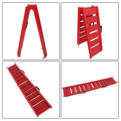 Solid Spare For ATV Motorcycle Truck 1PC 72 × 11.6 550 lbs Red Motorcycle Loading Ramp