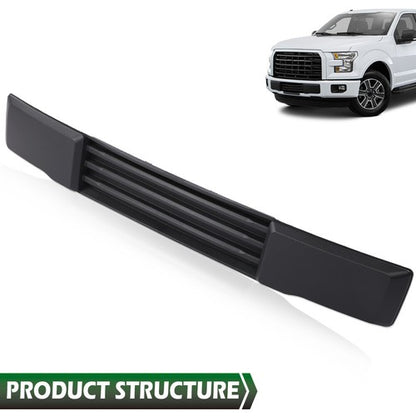 Solid Spare Fit For 2015-2017 Ford F-150 Front Bumper Cover Lower Grille Trim Panel Black