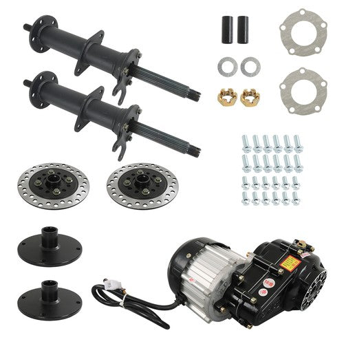 Solid Spare US 40"Rear Axle Kit Electric Brushless Differential 1000W Motor With 4 Stud Hub