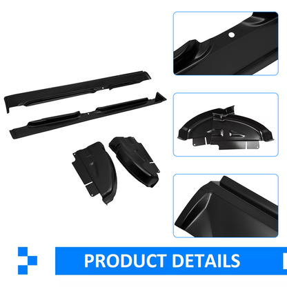 For 02-08 Dodge Ram Pickup Quad Cab OE Style Rocker Panels & Cab Corners 4PCS