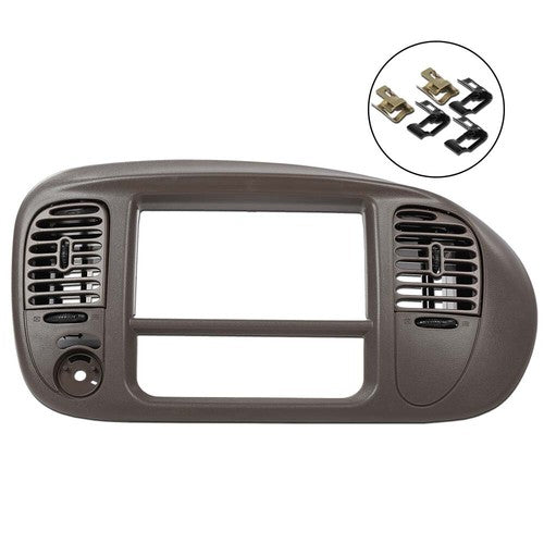 Solid Spare Fit For 97-03 Ford F150 Expedition Radio Climate Trim Bezel Dash Panel Brown