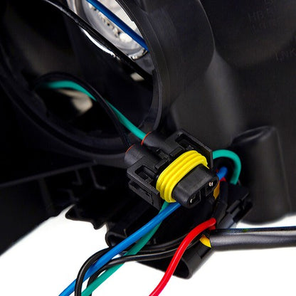 Solid Spare Fit For 2006-2016 Chevy Impala Clear Corner Black Housing LED DRL Headlights