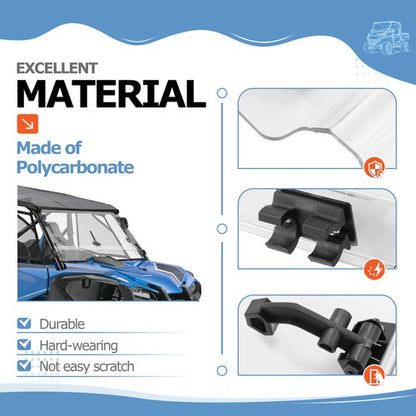 Solid Spare 2-IN-1 Coated Windshield Flip Scratch Resistant For Honda Talon 1000X1000R 2019+