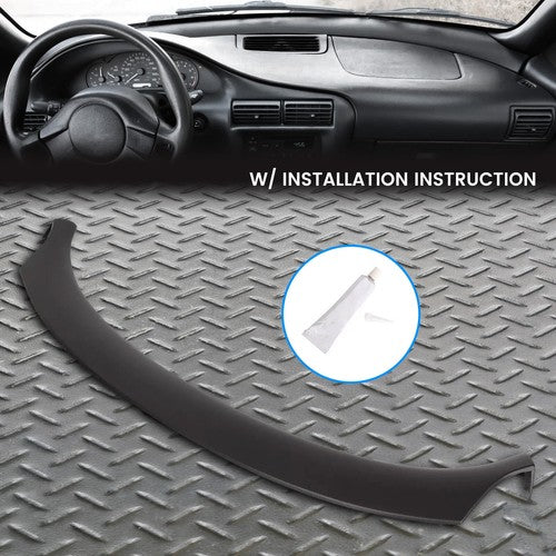 Solid Spare For 1995-2005 Chevy Cavalier Dash Dashboard Cap Cover Overlay Black Molded